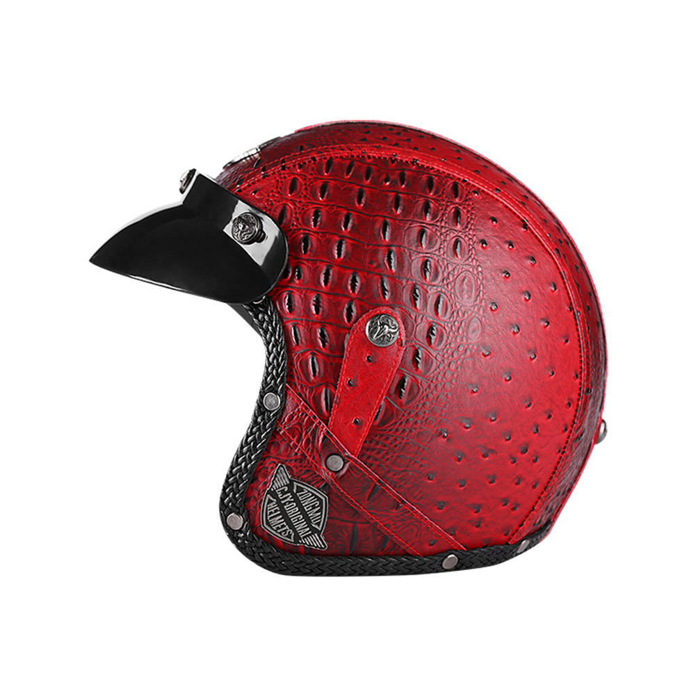 DOT 3/4 Open Face Motorcycle R - Vintage Open Face Retro Helmet 评论和价格