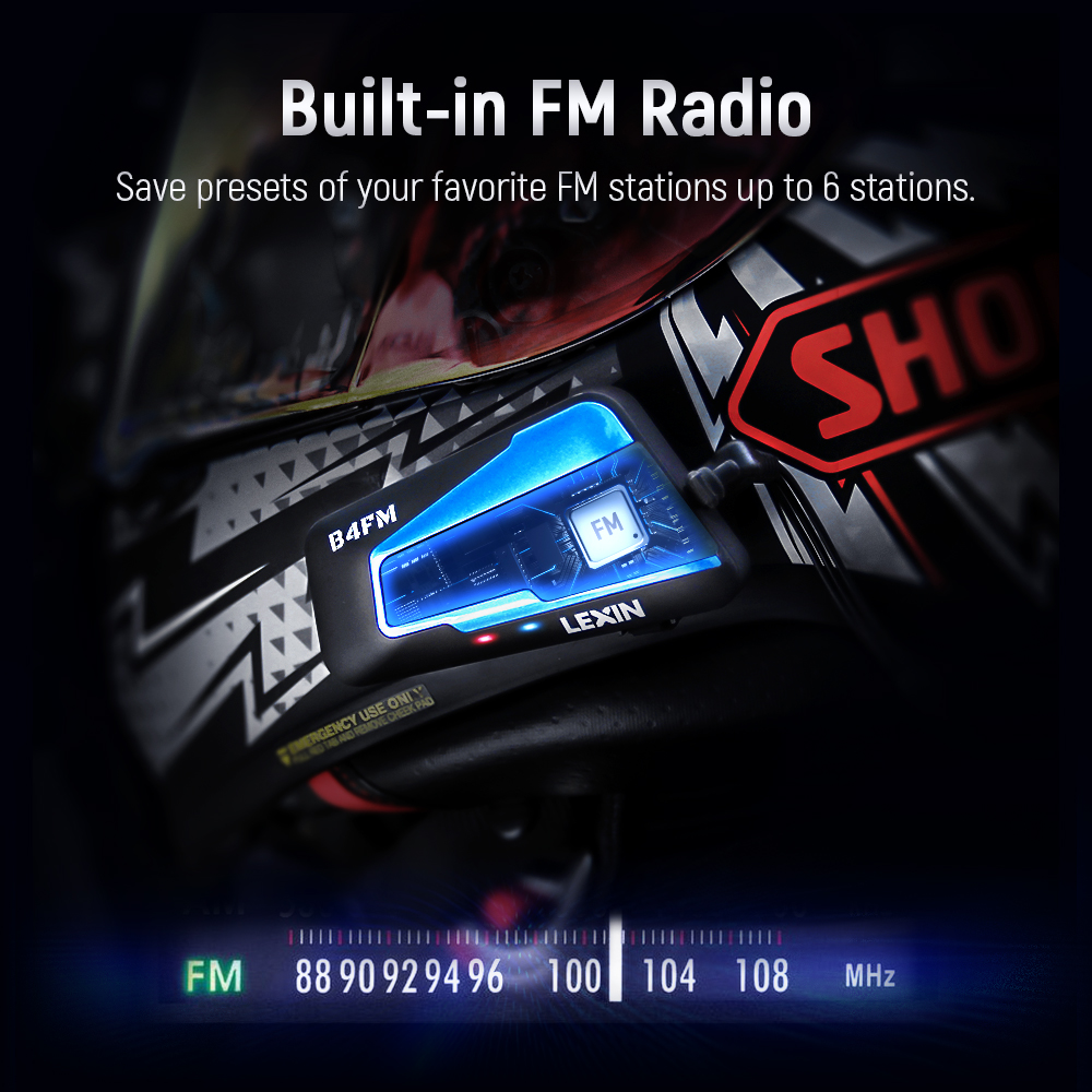 Lexin B4FM-X Bluetooth Motorcy - Full Face Motorcycle Helmet With Bluetooth 评论和价格