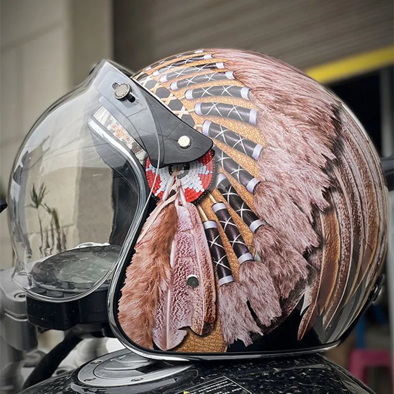 2025 New Retro Vintage Open Fa - Vintage Open Face Retro Helmet 评论和价格