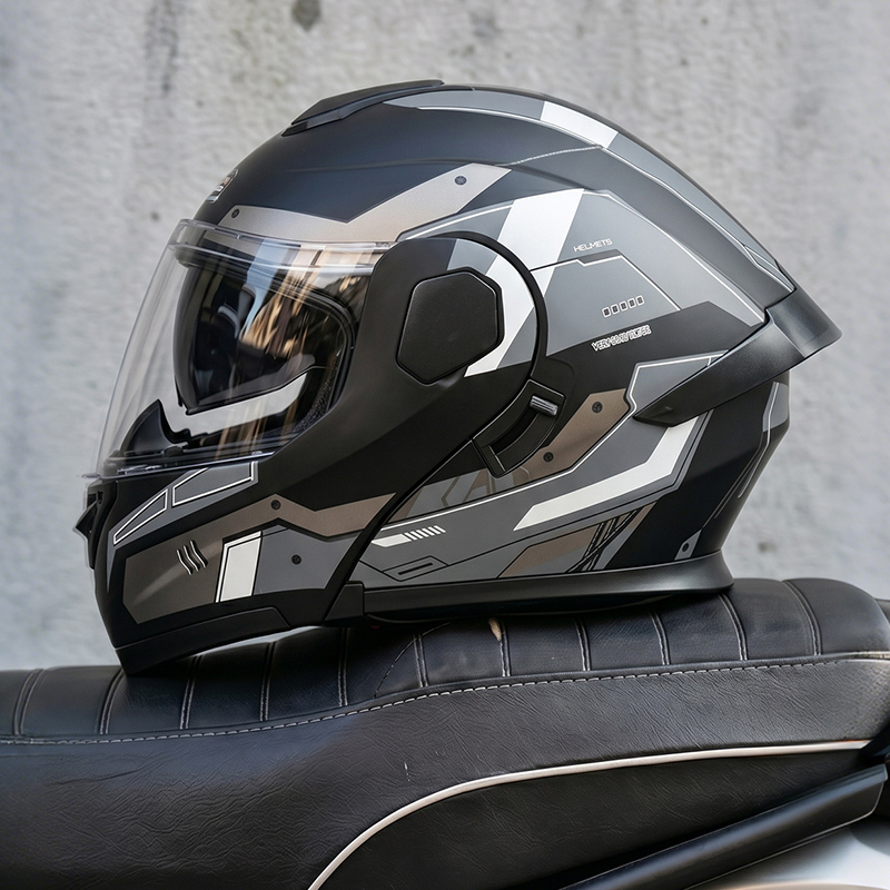 Dot Certified Ad Factory Open  - Full Face Motorcycle Helmet With Bluetooth 评论和价格