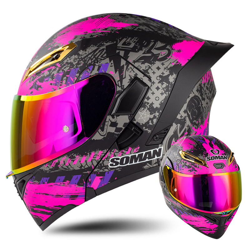 DOT Approved Men Motorcycle He - Full Face Motorcycle Helmet With Bluetooth 评论和价格