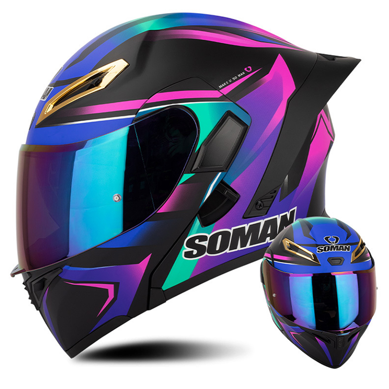 DOT Approved Men Motorcycle He - Full Face Motorcycle Helmet With Bluetooth 评论和价格