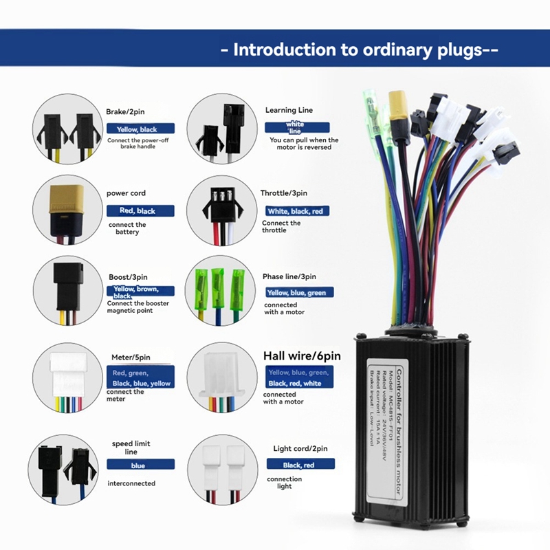Ebike 3 Mode 24V 36V 48V 15A C - Scooter Parts 评论和价格
