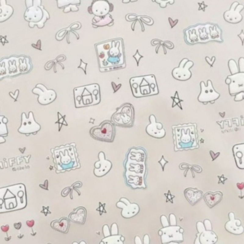 Miffy cartoon nail stickers an - Atv Parts 评论和价格