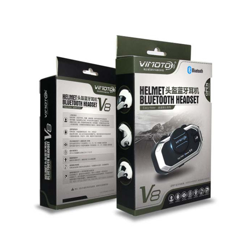 Vimoto V8 Motorcycle Helmet He - Universal Motorcycle Helmet Intercom Headset 评论和价格