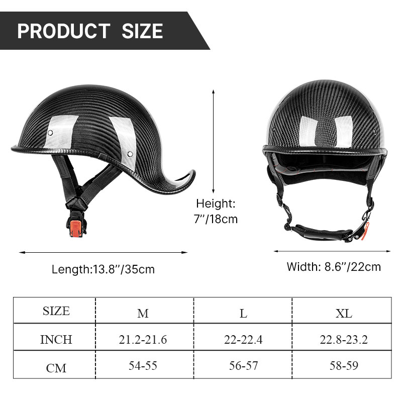 Premium Carbon Fiber Open Face - Carbon Fiber Lightweight Motorcycle Helmet 评论和价格