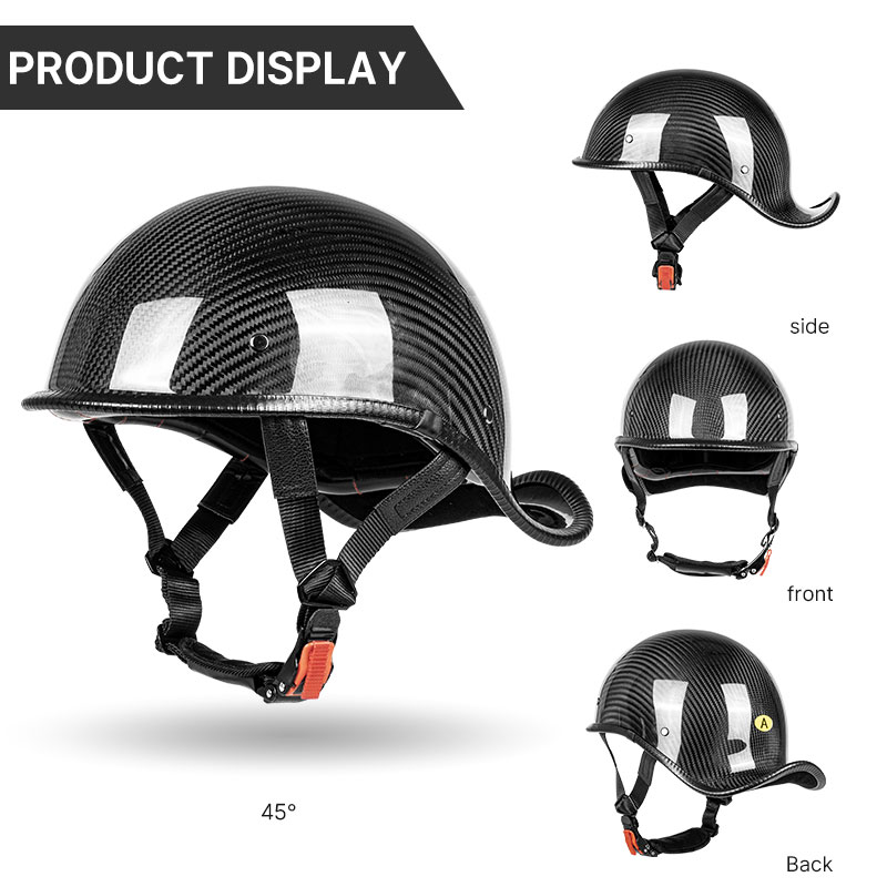 Premium Carbon Fiber Open Face - Carbon Fiber Lightweight Motorcycle Helmet 评论和价格