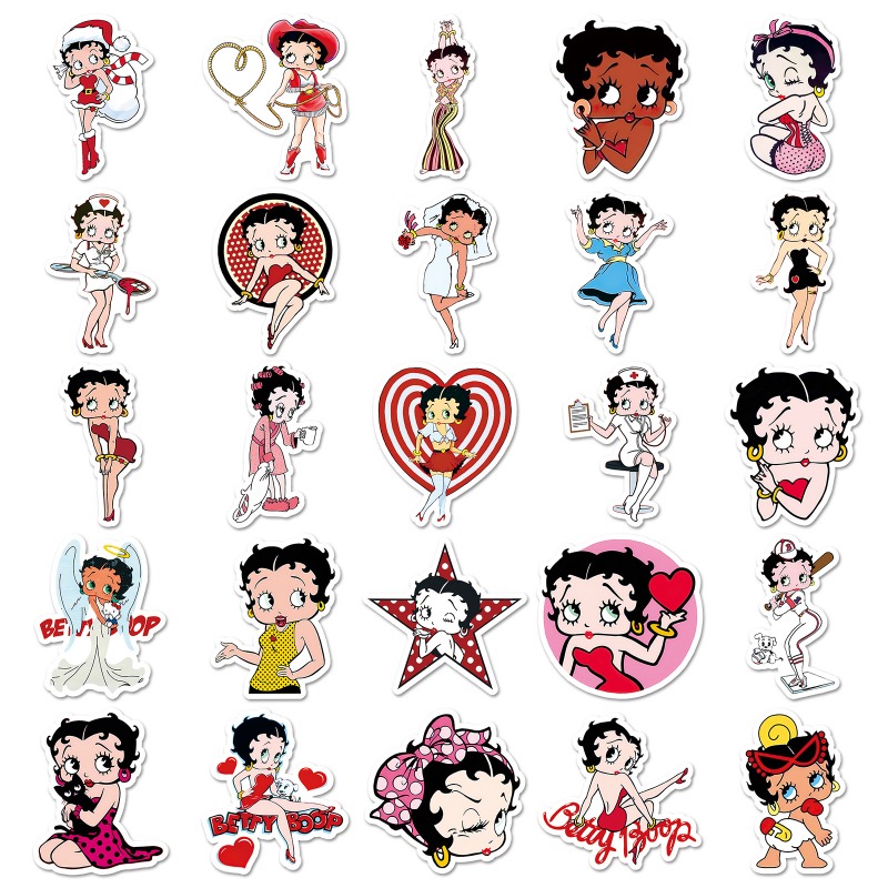 Betty Boop 50 stickers high co - Atv Parts 评论和价格