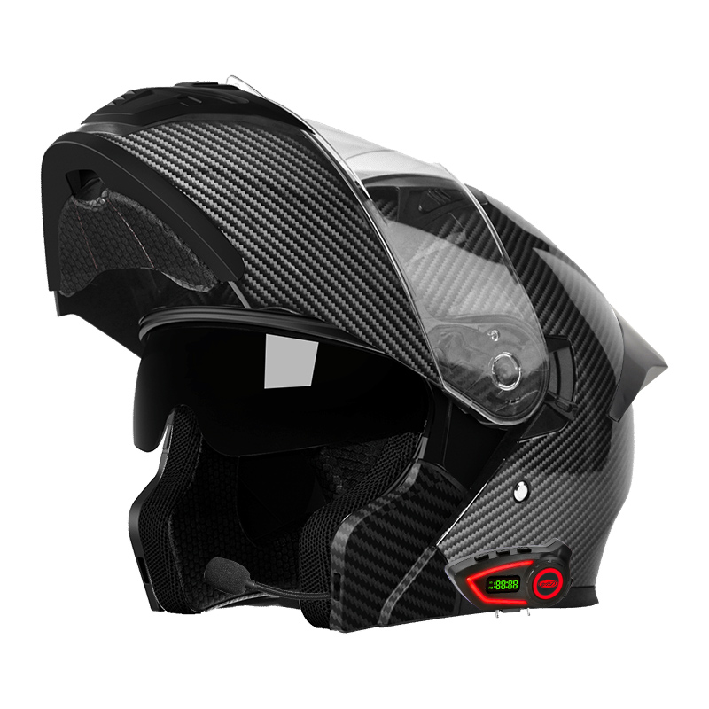 ABS Material Motorcycle Helmet - Full Face Motorcycle Helmet With Bluetooth 评论和价格